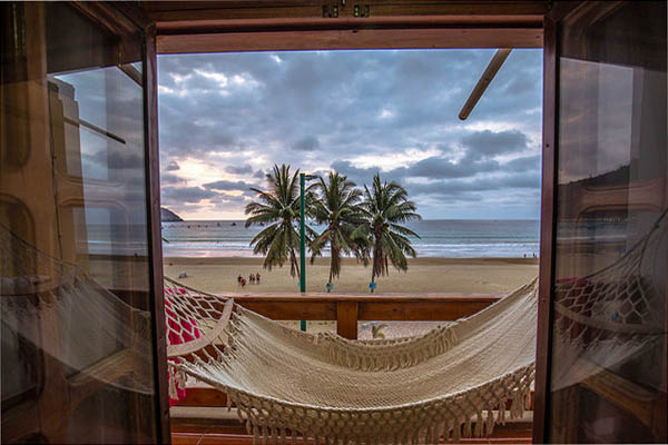 Accommodation in Puerto Lopez beach, Ecuador