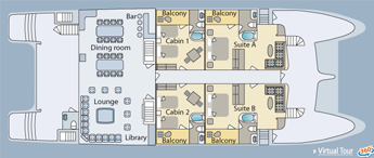 Cormorant Galapagos Main Deck Plan